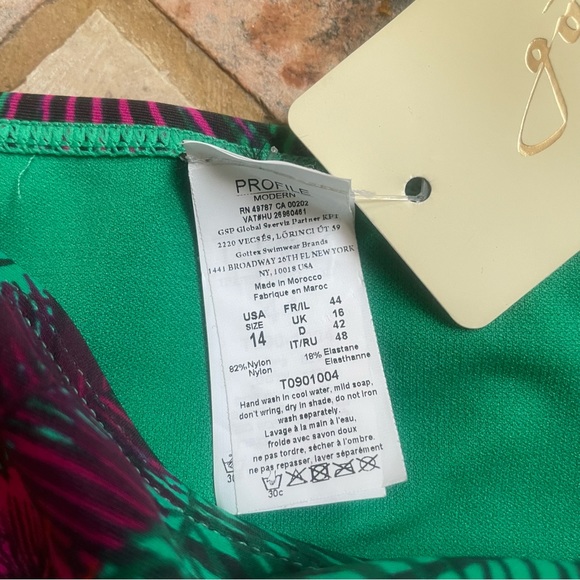 Gottex Profile Modern Tropical Bikini Bottom NWT - Picture 9 of 10